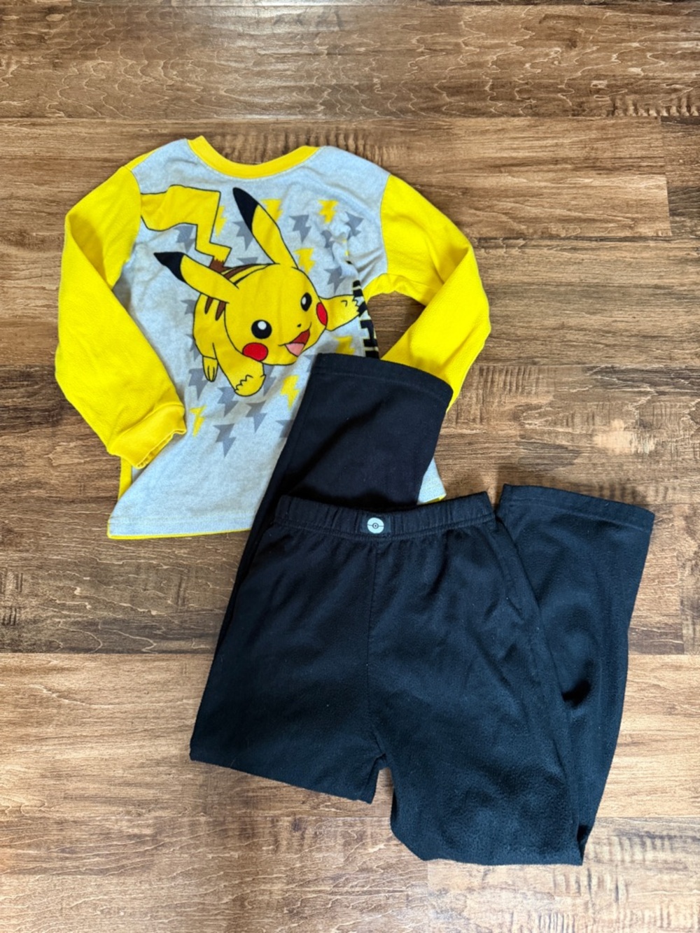 Pokemon Yellow and Black Pikachu Pajama Set
